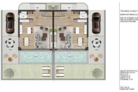 3+1 Villa i Antalya, Tyrkia Nr. 228548 - 15