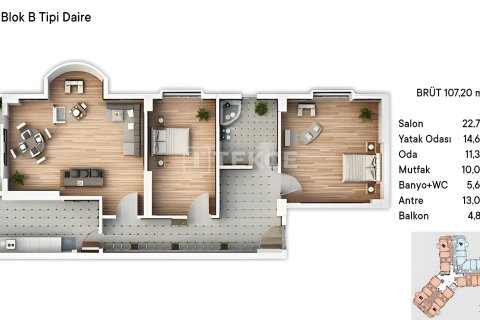 2+1 Leilighet i Cinarcik, Yalova, Tyrkia Nr. 214886 - 12