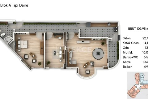 2+1 Leilighet i Cinarcik, Yalova, Tyrkia Nr. 214886 - 11