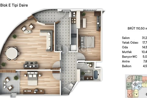 2+1 Leilighet i Cinarcik, Yalova, Tyrkia Nr. 214886 - 10