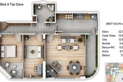 2+1 Leilighet i Cinarcik, Yalova, Tyrkia Nr. 214886 - 6