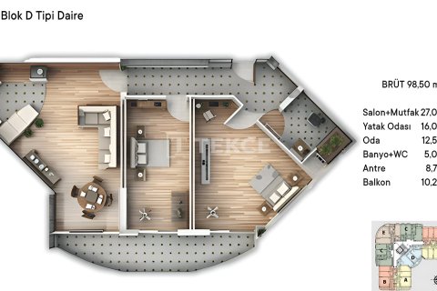 2+1 Leilighet i Cinarcik, Yalova, Tyrkia Nr. 214886 - 9