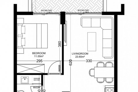1+1 Lejlighed i Yekta Golden Valley, Oba, Antalya, Tyrkiet Nr. 101726