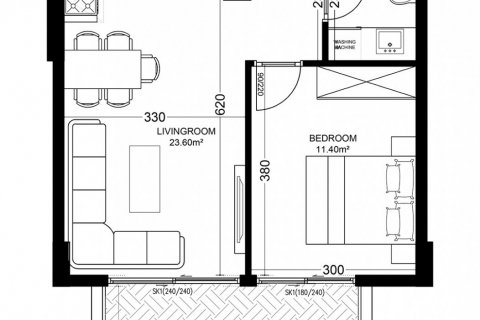 Daire Yekta Golden Valley 1+1, Oba, Antalya, Türkiye №101728