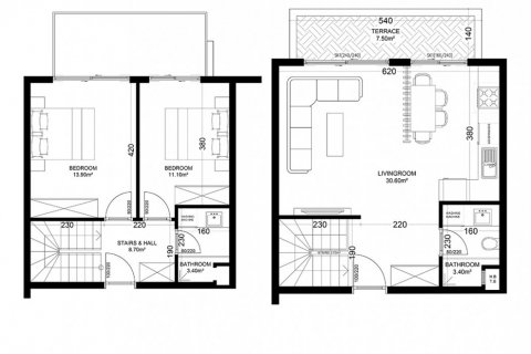 2+1 Penthouse i Yekta Golden Valley, Oba, Antalya, Tyrkiet Nr. 101715