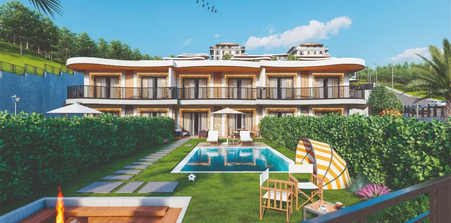 4+1 Villa  i Alanya, Antalya, Tyrkia Nr. 219485