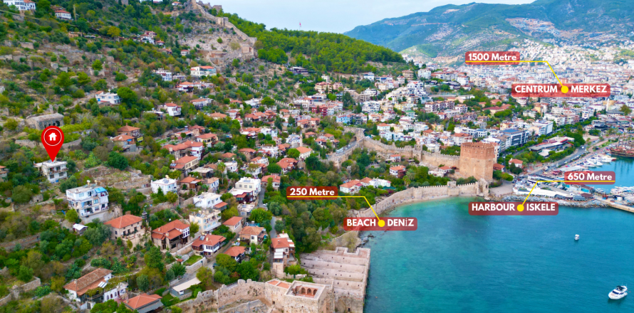 3+2 Villa  i Alanya, Antalya, Tyrkiet Nr. 217312