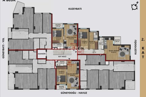 2+1 Leilighet i Antalya, Tyrkia Nr. 212961 - 8