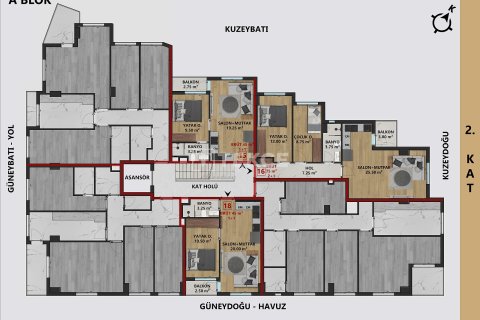 2+1 Penthäuser  in Antalya, Türkei Nr. 212962 - 8
