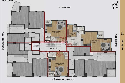 2+1 Penthäuser  in Antalya, Türkei Nr. 212962 - 9