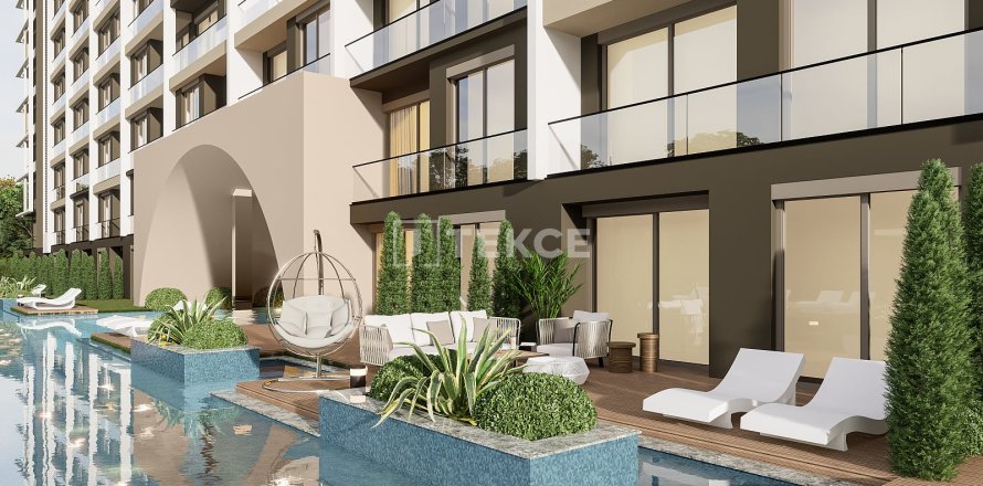 آپارتمان در  Aksu ، ترکیه 1 خوابه ، 91 متر مربع.  شماره 216159