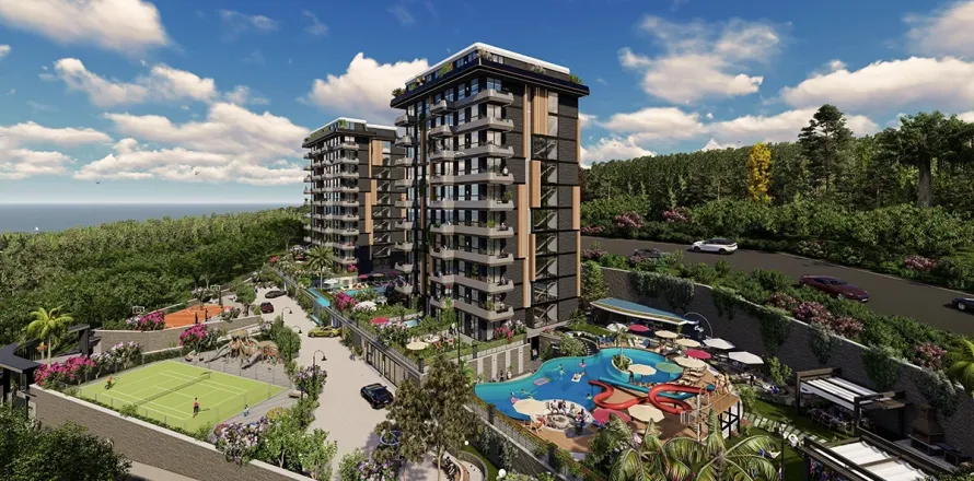 1+1 Lejlighed  i Alanya, Antalya, Tyrkiet Nr. 223673