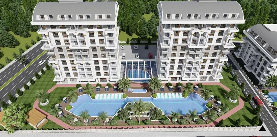 آپارتمان در  Alanya ، ترکیه 1 خوابه ، 50 متر مربع.  شماره 223675