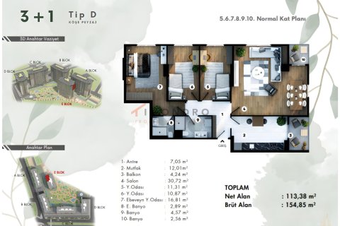 Apartment for sale  in Eyup, Istanbul, Turkey, 5 bedrooms, 207m2, No. 213016 – photo 26