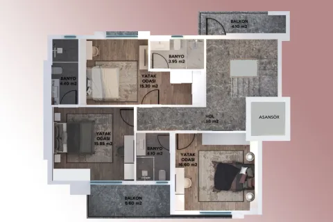 6+1 Lejlighed  i Mugla, Tyrkiet Nr. 224092 - 30