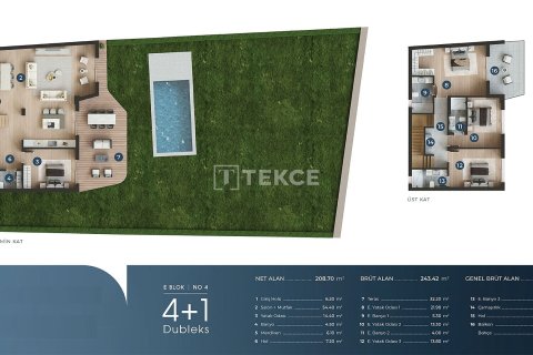 4+1 Villa  i Cesme, Izmir, Tyrkiet Nr. 232304 - 24
