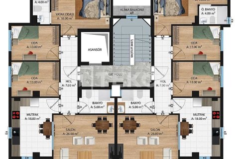 2+1 Lägenhet  i Antalya, Turkiet Nr. 222308 - 13