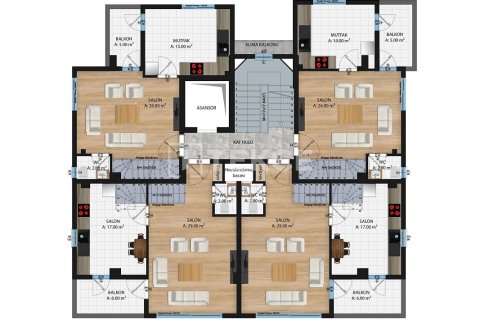 2+1 Lägenhet  i Antalya, Turkiet Nr. 222308 - 14