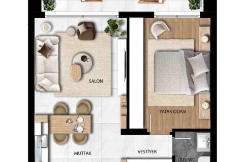 آپارتمان در  Bogazi ، ترکیه 81 متر مربع.  شماره 211164 - 19