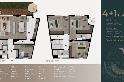 4+1 Villa  i Pendik, Istanbul, Tyrkiet Nr. 227712 - 21
