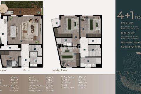 5+1 Villa  i Pendik, Istanbul, Tyrkiet Nr. 227713 - 20