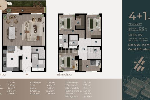 5+1 Villa  i Pendik, Istanbul, Tyrkiet Nr. 227713 - 22