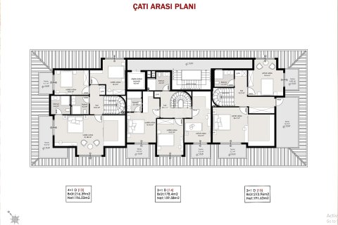 2+1 Penthäuser  in Alanya, Antalya, Türkei Nr. 232396 - 16