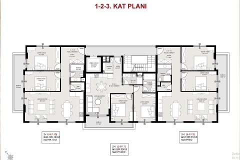 2+1 Penthäuser  in Alanya, Antalya, Türkei Nr. 232396 - 18