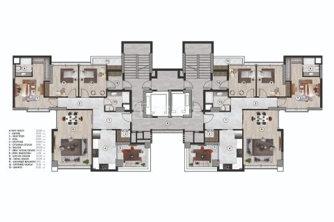 3+1 Lejlighed  i Mersin, Tyrkiet Nr. 222177 - 30