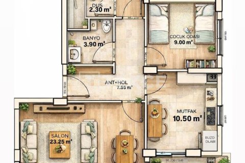 3+1 Leilighet  i Serik, Antalya, Tyrkia Nr. 222176 - 23