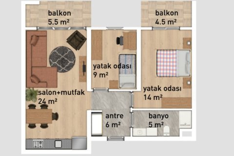 Продажа квартиры в Ялове, Турция студия, 35м2, №227885 – фото 26