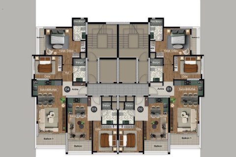 Продажа квартиры  в Мерсине, Турция 2 комн., 60м2, №227883 – фото 13