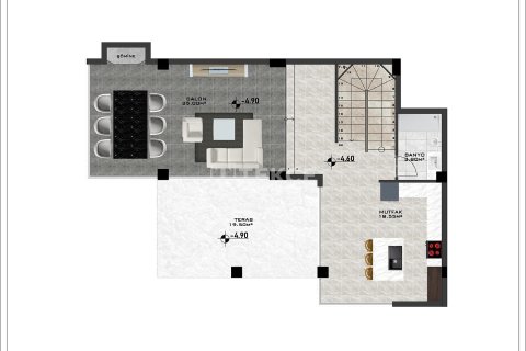 3+1 Villa i Alanya, Antalya, Turkiet Nr. 223097 - 15