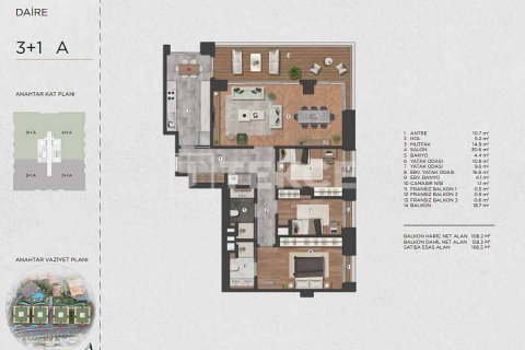 3+1 Lägenhet i istanbul, Turkiet Nr. 223099 - 21