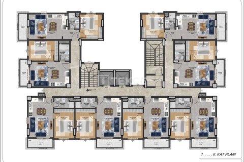 3+1 Penthäuser  in Alanya, Antalya, Türkei Nr. 237559 - 15