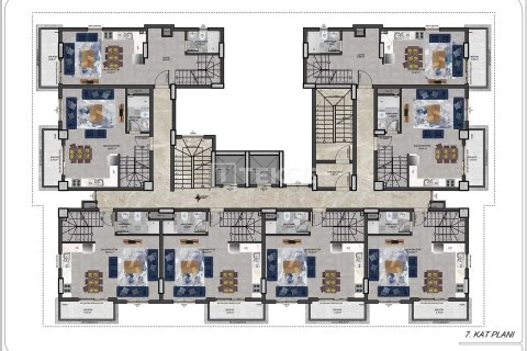 3+1 Penthäuser  in Alanya, Antalya, Türkei Nr. 237559 - 14