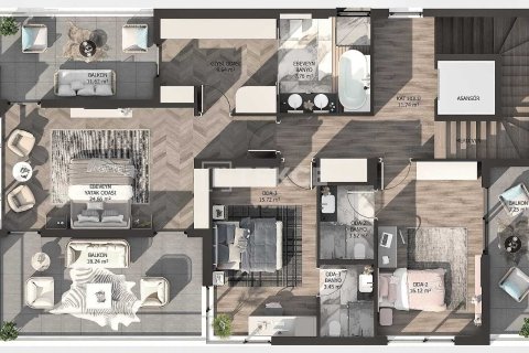 Продажа виллы в Анкаре, Турция 7+1, 430м2, №237557 – фото 19