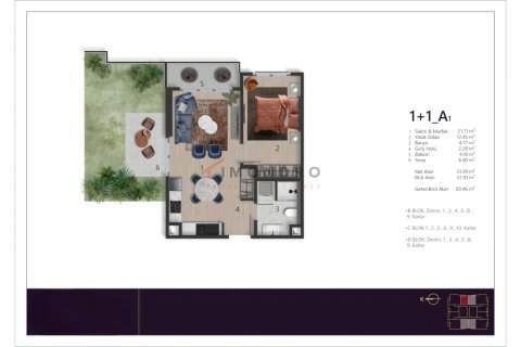 Продажа квартиры  в Бейоглу, Стамбуле, Турция 2+1, 129м2, №212441 – фото 9