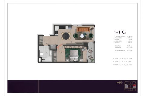 Продажа квартиры  в Бейоглу, Стамбуле, Турция 2+1, 129м2, №212441 – фото 13