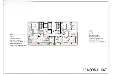 Продажа квартиры  в Стамбуле, Турция 3+1, 279м2, №212439 – фото 29